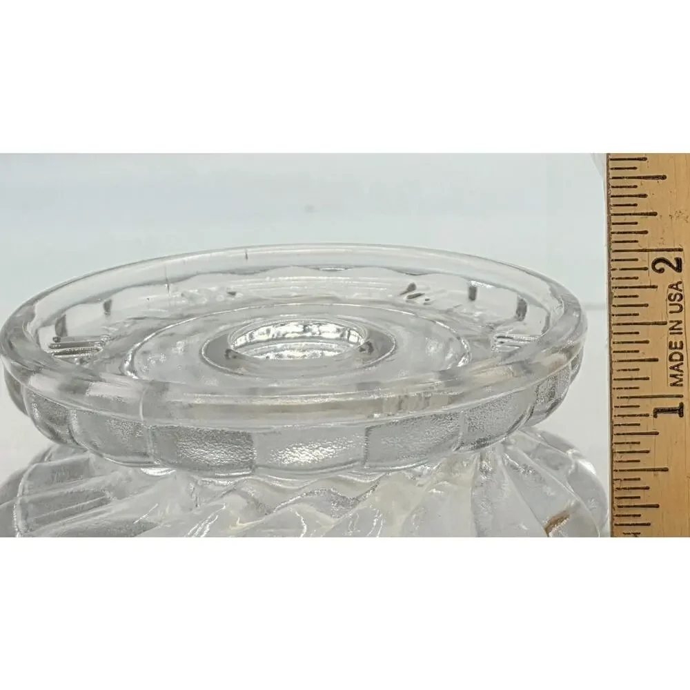 FENTON GLASS IRRIDESCENT HURRICANE LAMP BASE CANDLE HOLDER